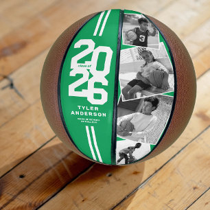 Ballon De Basket Green 2025 Graduation Senior 4 Photo