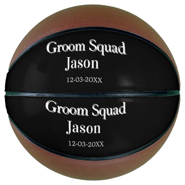 Ballon De Basket groomsman bachelorette party ajouter nom moderne s (Devant)