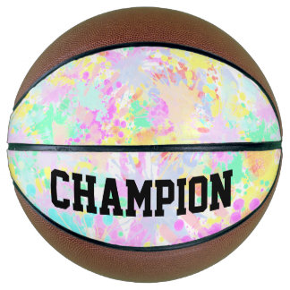 Ballon De Basket holiES - Splashes pastel motif transparent 1