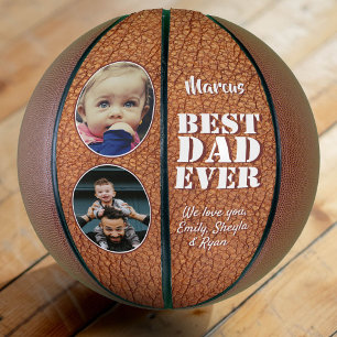 Ballon De Basket Impression sur cuir Meilleur Papa Ever 2 Collage d