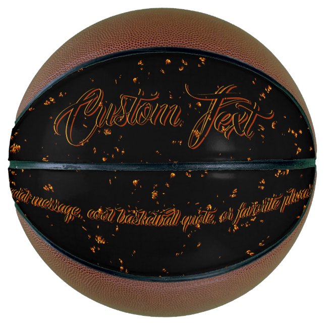 Ballon De Basket Incendie Incendie Incendie Nom Citation Cendres Br (Devant)