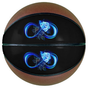 Ballon De Basket Infini lumineux avec rose bleue