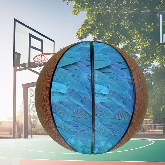 Ballon De Basket Je suis bleu - Plumes Macaw (Créateur téléchargé)