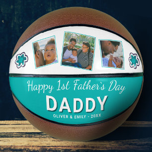 Ballon De Basket Joyeux 1er Père`s Day Papa 3 Photo Flower
