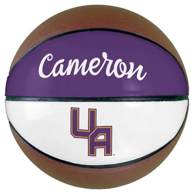 Ballon De Basket Logo de l'Université d'Albany Initials (Devant)