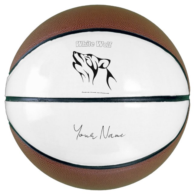 Ballon De Basket Loup blanc (Devant)