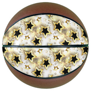 Ballon De Basket Lumière transparente avec étoiles or
