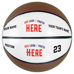 BALLON DE BASKET MARQUE BLANCHE MODERNE ET PERSONNALISABLE VÉRIFIÉE