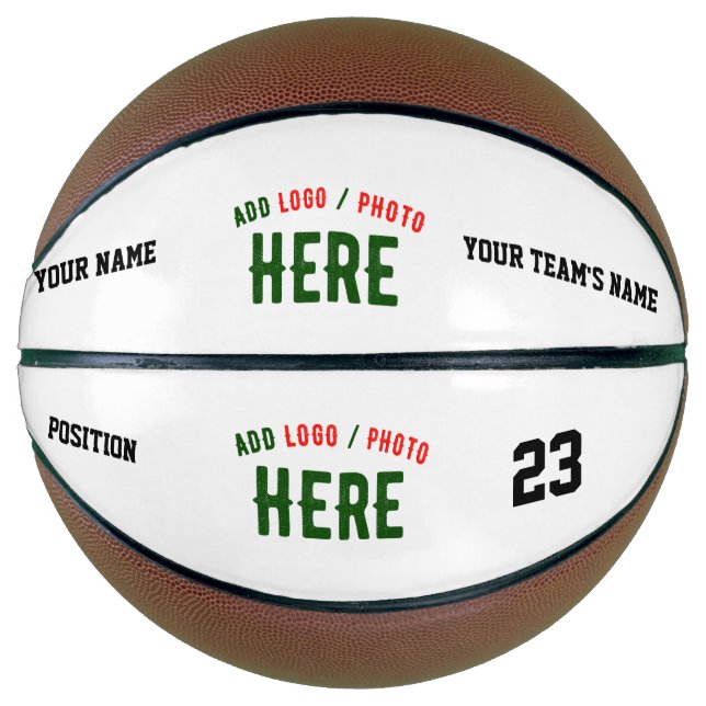 BALLON DE BASKET MARQUE BLANCHE MODERNE ET PERSONNALISABLE VÉRIFIÉE (Devant)
