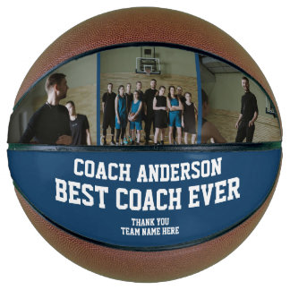Ballon De Basket Meilleur entraîneur bleu marine Sports Merci Équip