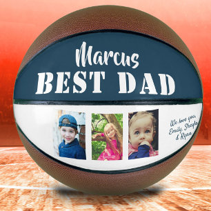 Ballon De Basket Meilleur Papa 3 Collage de Photos Fête des Pères