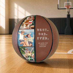 Ballon De Basket Meilleur papa du monde moderne 3 photos personnali