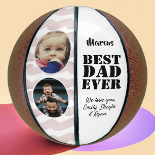 Ballon De Basket Meilleur Papa Ever 2 Collage de Photos Fête des Pè