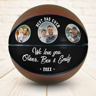 Ballon De Basket Meilleur Papa Ever 3 Photos Cadeau Fête des Pères