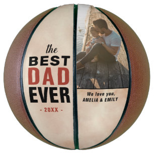 Ballon De Basket Meilleur papa Ever aquarelle Panier photo de la Fê