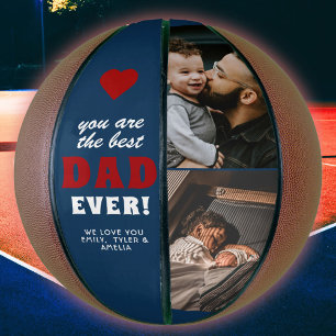 Ballon De Basket Meilleur papa Jamais Coeur Rouge Père Jour 2 Photo