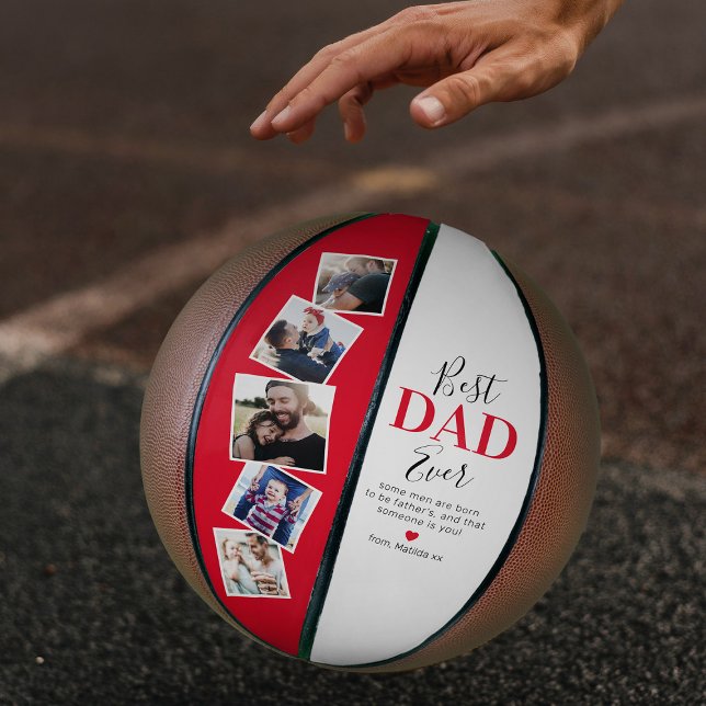 Ballon De Basket Meilleur papa Jamais Photo Keepsaké Basket (Créateur téléchargé)