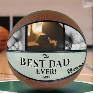 Ballon De Basket Meilleur Papa Jamais Vert Clair Fête des Pères 3 P