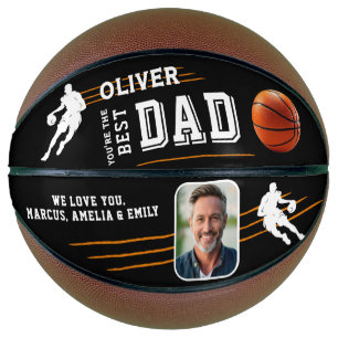 Ballon De Basket Meilleur papa Joueur Silhouette Père Keepsaké Phot