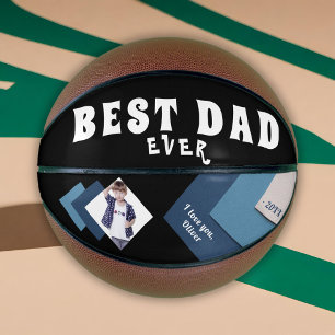 Ballon De Basket Meilleur papa photo géométrique moderne Père`s Day