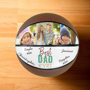 Ballon De Basket Meilleur Stepdad Personnalisé 3 Photo Signé Bask