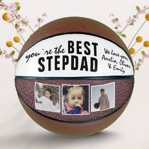 Ballon De Basket Meilleure Typographie pour Beau-Père 3 Collage de 