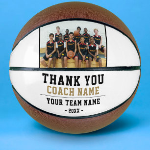 Ballon De Basket Merci Coach Équipe Nom Photo