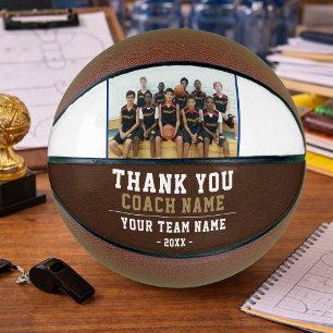 Ballon De Basket Merci Coach Nom de l'équipe Photo