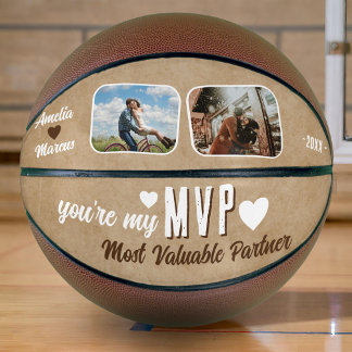 Ballon De Basket Mon partenaire le plus précieux MVP Funny 2 Photos
