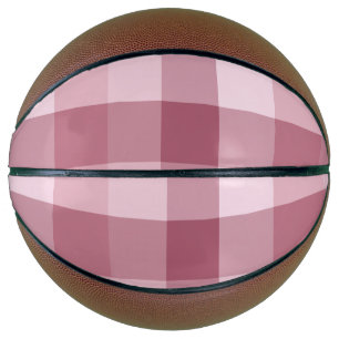 Ballon De Basket Motif carreau gingham rose