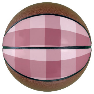 Ballon De Basket Motif carreau gingham rose