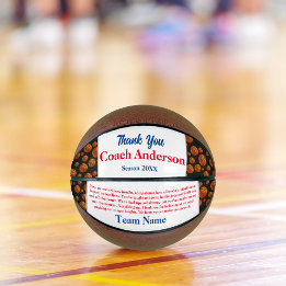 Ballon De Basket Motif de basket-ball Inspiration Merci entraîneur