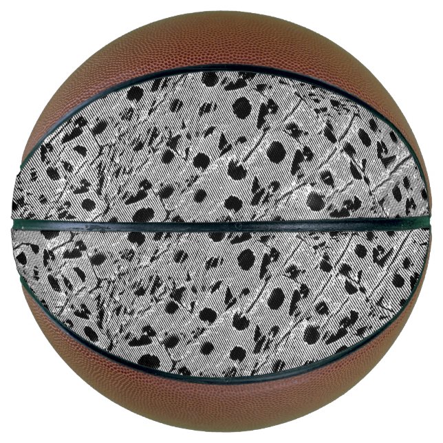 Ballon De Basket Noir pointillé (Devant)