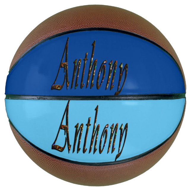 Ballon De Basket Nom Anthony de conception colorée, Basketball (Devant)