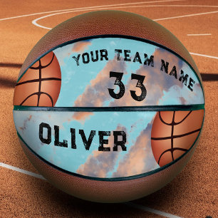 Ballon De Basket Nom et numéro de joueur personnalisés Cadeau d'équ