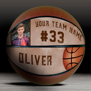 Ballon De Basket Nom et numéro de joueur personnalisés Nom de l'équ