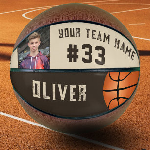 Ballon De Basket Nom et numéro du joueur personnalisé Nom de l'équi