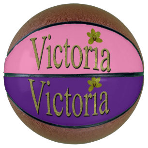 Ballon De Basket Nom Gold Victoria Fabriqué Avec Des Orchidées D'Or