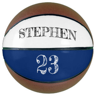 Ballon De Basket Nom personnalisé bleu Numéro du joueur de balle