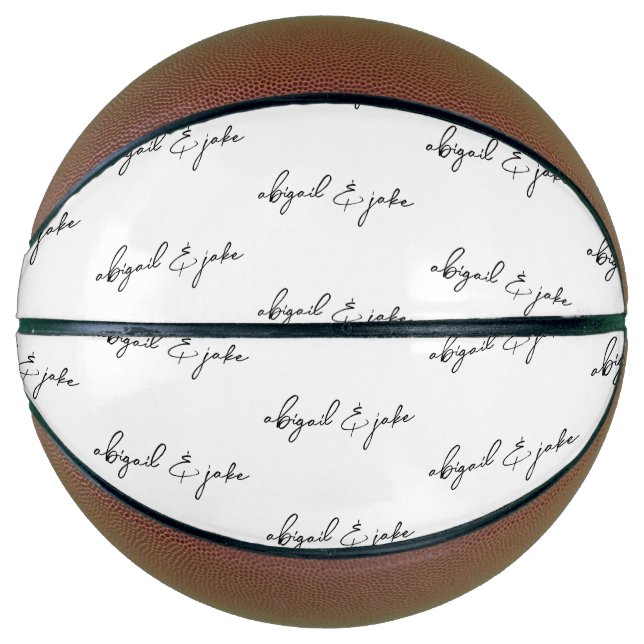Ballon De Basket Noms de script couple personnalisés (Devant)