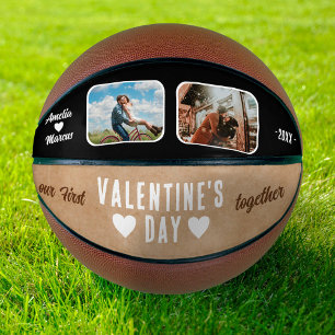 Ballon De Basket Notre première Saint Valentin Ensemble 2 Photos