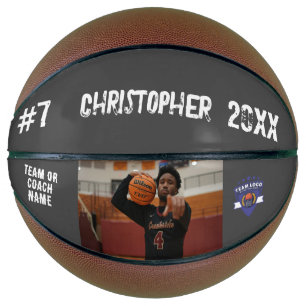 Ballon De Basket Numéro de lecteur photo personnalisé logo de l'équ