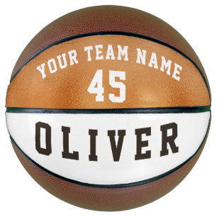 Ballon De Basket Numéro de l'équipe de métal orange moderne