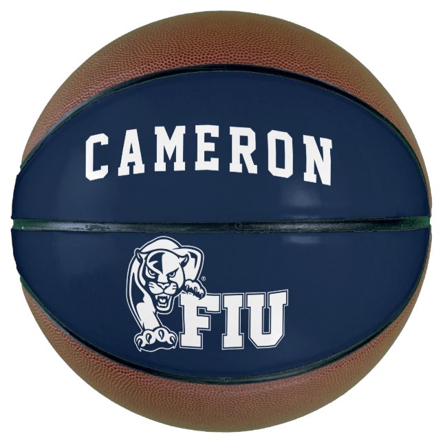 Ballon De Basket Panthers de la FIU - Logo blanc (Devant)