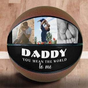 Ballon De Basket Papa tu représentes le Monde pour moi Fête des Pèr