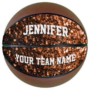 Ballon De Basket Parties scintillant en bronze foncé brille Votre n