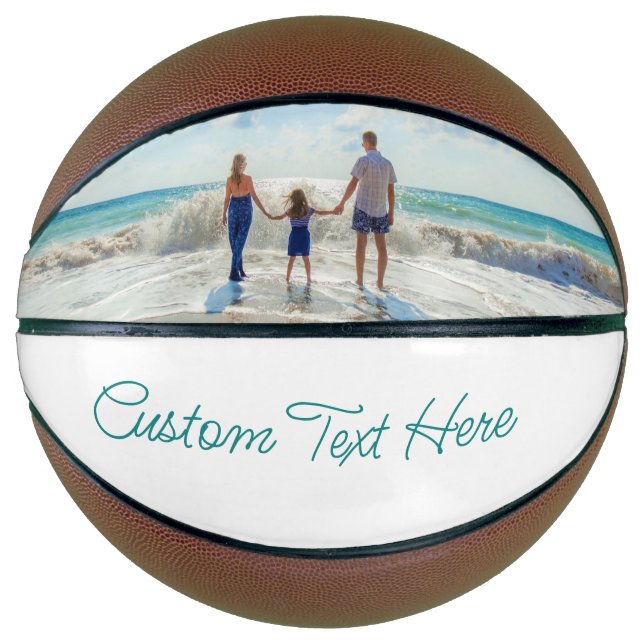Ballon De Basket Personnalisation de votre base-ball photo et texte (Devant)