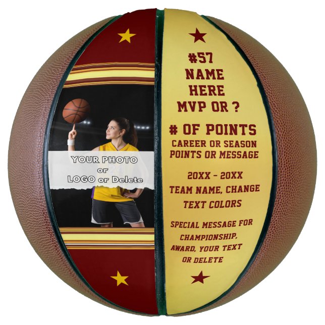 Ballon De Basket Photo Basketball. Cadeaux de basketball de nuit (Vertical)