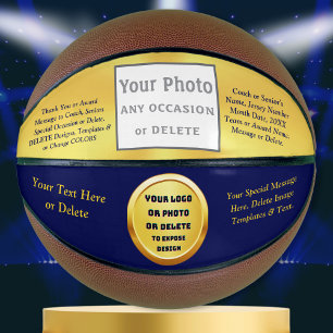 Ballon De Basket PHOTO et LOGO BASKETBALL, Changer de COULEURS