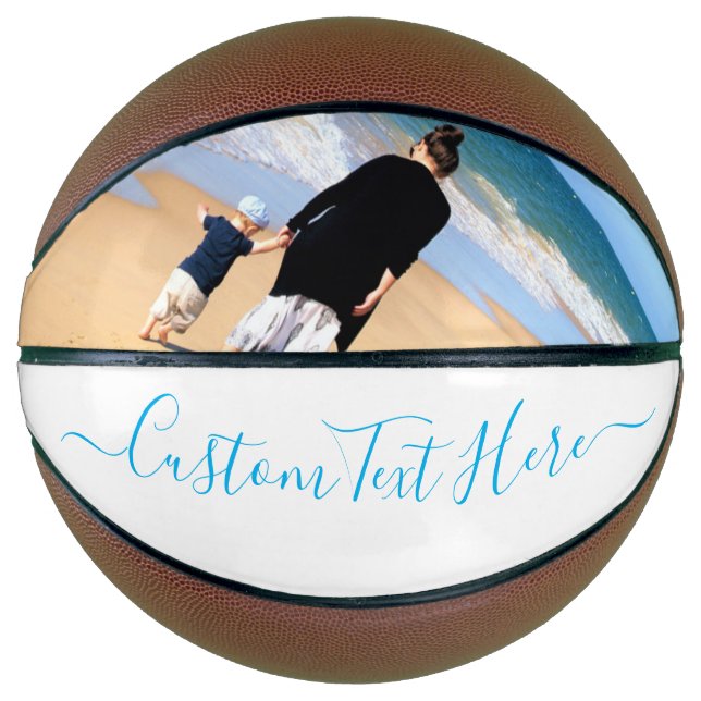 Ballon De Basket Photo et texte personnalisés - Votre propre design (Devant)